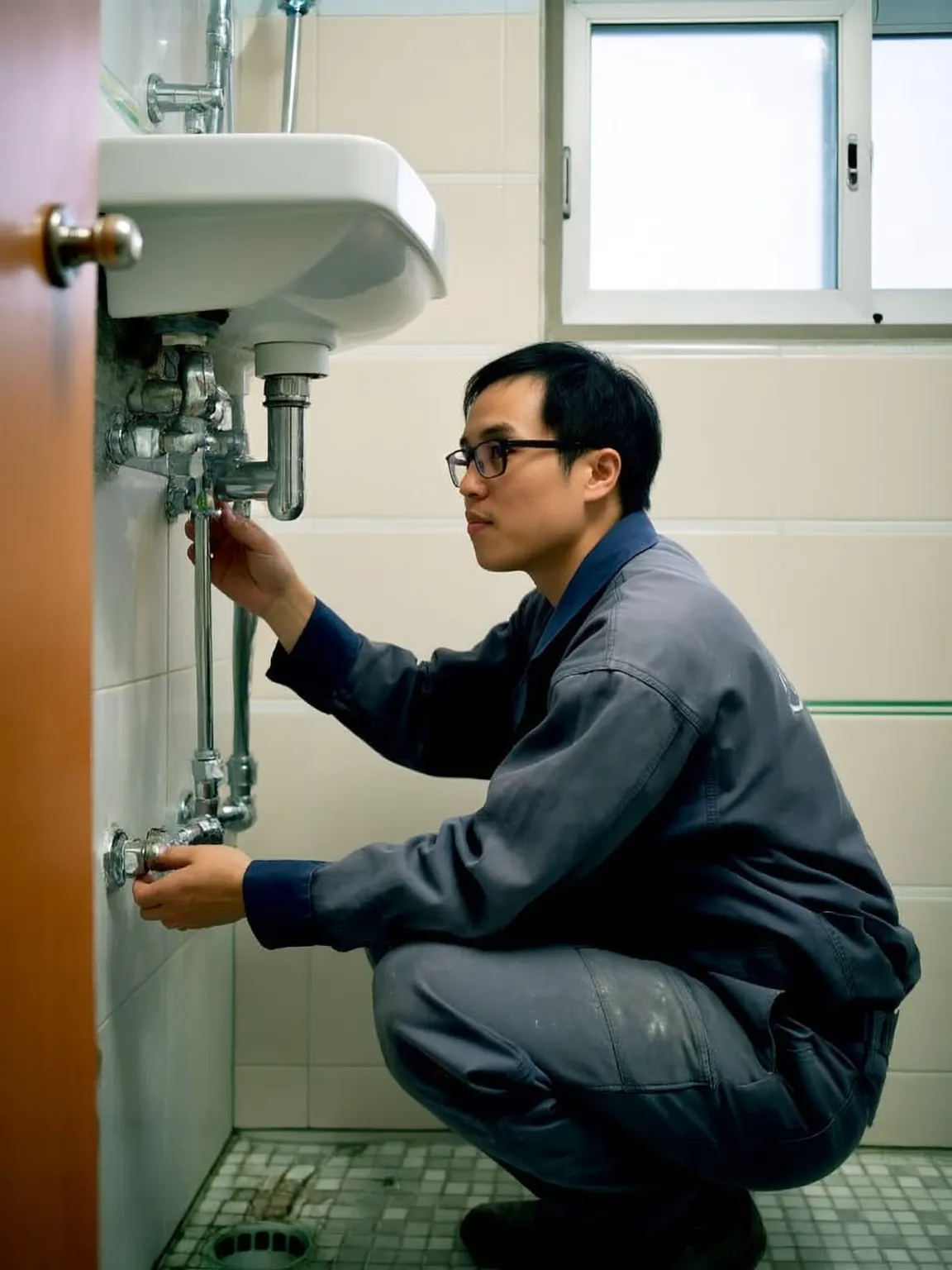 昶永師傅工作照 - 專注施工中